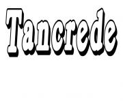 Coloriage Tancrede