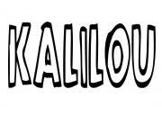 Coloriage Kalilou