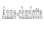 Coloriage Anne charlotte