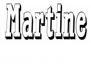 Coloriage Martine