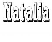 Coloriage Natalia