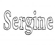 Coloriage Sergine