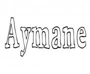 Coloriage Aymane