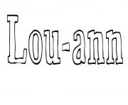 Coloriage Lou ann