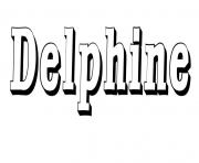 Coloriage Delphine