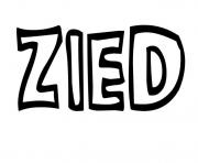 Coloriage Zied