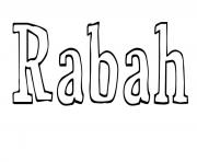 Coloriage Rabah