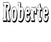 Coloriage Roberte
