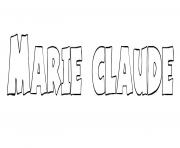 Coloriage Marie claude