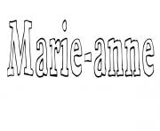Coloriage Marie anne