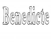 Coloriage Benedicte
