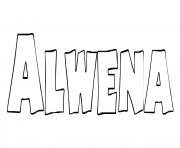 Coloriage Alwena