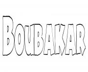 Coloriage Boubakar