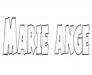 Coloriage Marie ange