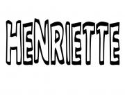 Coloriage Henriette