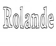 Coloriage Rolande