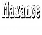 Coloriage Maxance