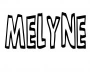 Coloriage Melyne