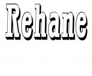 Coloriage Rehane