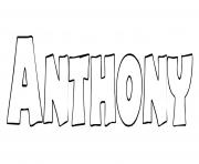 Coloriage Anthony
