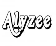 Coloriage Alyzee