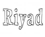 Coloriage Riyad