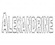 Coloriage Alexandrine