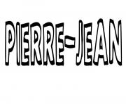 Coloriage Pierre jean