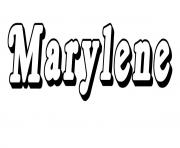 Coloriage Marylene