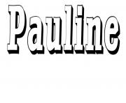 Coloriage Pauline
