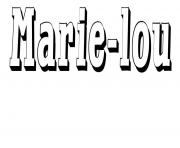 Coloriage Marie lou