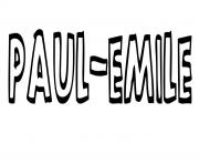 Coloriage Paul emile