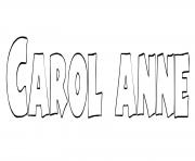 Coloriage Carol anne