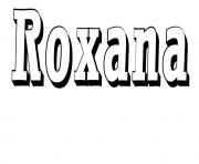 Coloriage Roxana