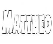 Coloriage Mattheo