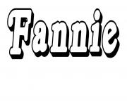 Coloriage Fannie