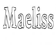 Coloriage Maeliss