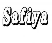 Coloriage Safiya