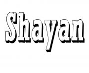 Coloriage Shayan