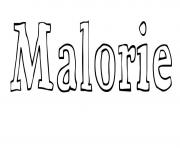 Coloriage Malorie