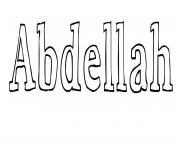 Coloriage Abdellah