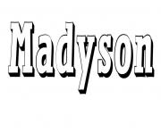 Coloriage Madyson