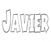 Coloriage Javier