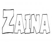 Coloriage Zaina