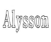 Coloriage Alysson