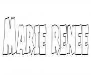 Coloriage Marie renee