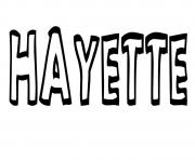Coloriage Hayette