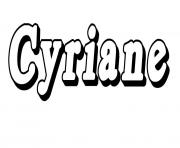 Coloriage Cyriane