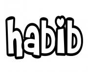 Coloriage Habib