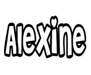 Coloriage Alexine